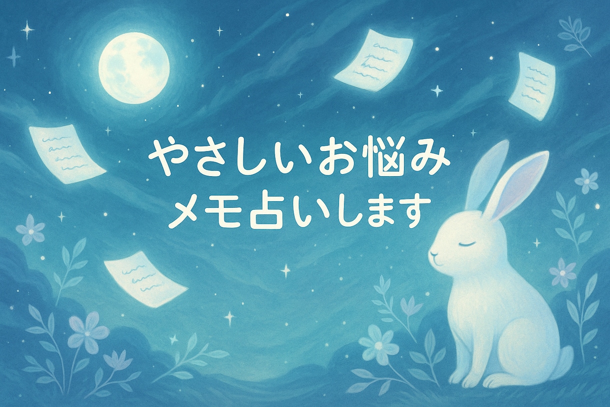 やさしい言葉でお悩みメモ占いします やさしい言葉で、今日をすこし楽にするヒントをお届け イメージ1