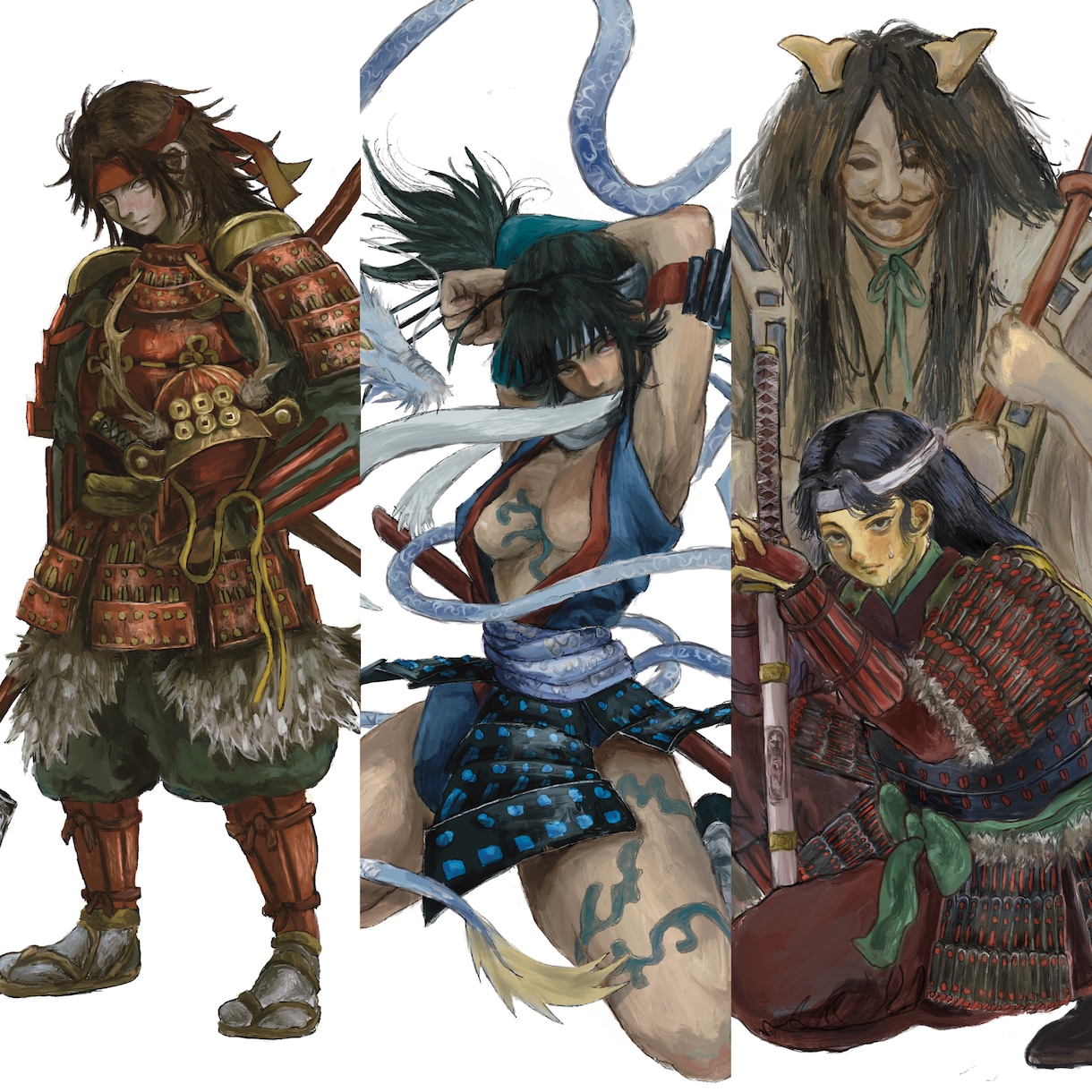 商用◎その場を活気づける武将立ち絵お描きます TRPG/ゲームイラスト/博物館、歴史館などのキャラパネル イメージ1