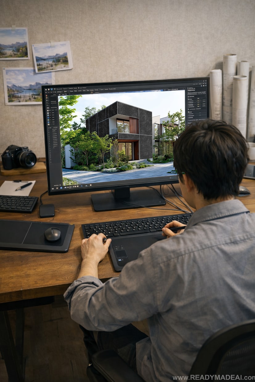 速くて魅力的な外壁塗装の意匠パースを作成します デザインのプロが作成！クライアントのこだわり、意匠をカタチに イメージ2