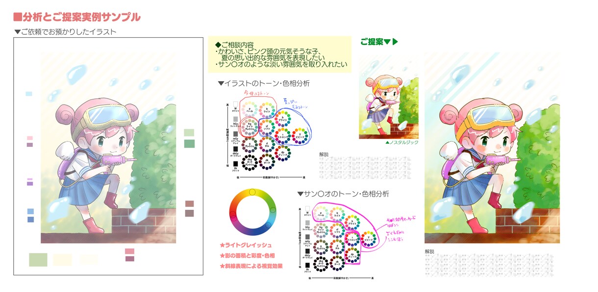 配色の観点からカラーイラスト攻略分析ご提案します 悩「カラーが苦手だ！！！！！！」でも描かなきゃいけない人に イメージ1