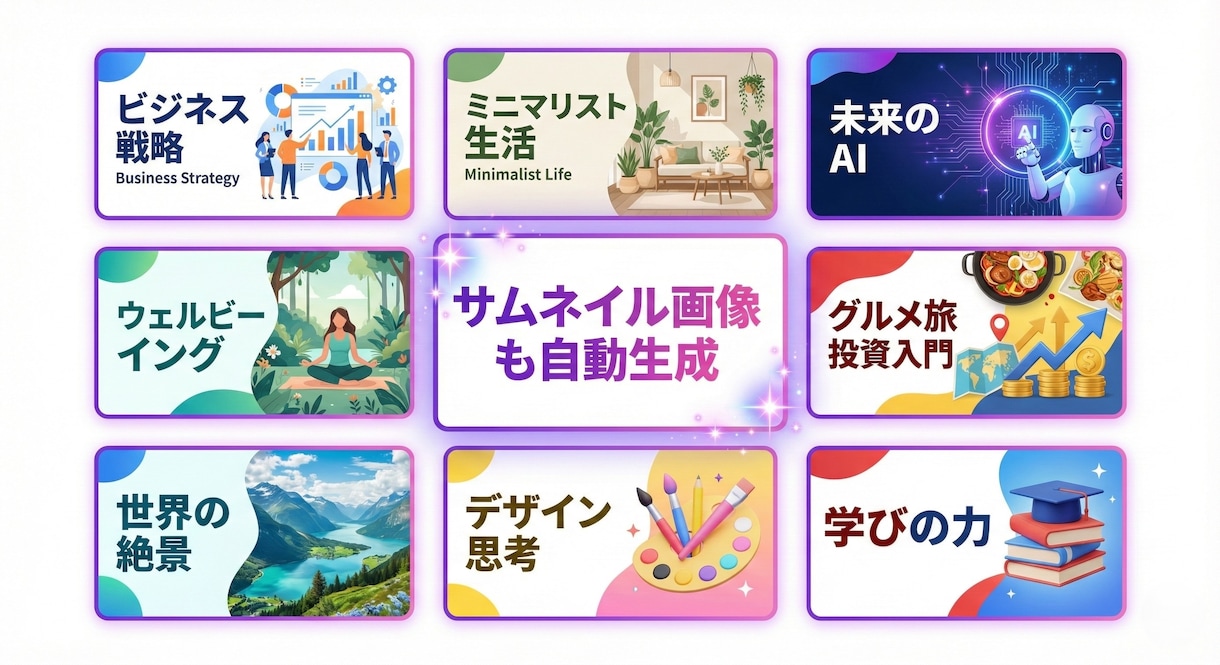 AI記事自動生成＆note.com販売します AIが自動で文書と画像を生成し差し込みます イメージ3