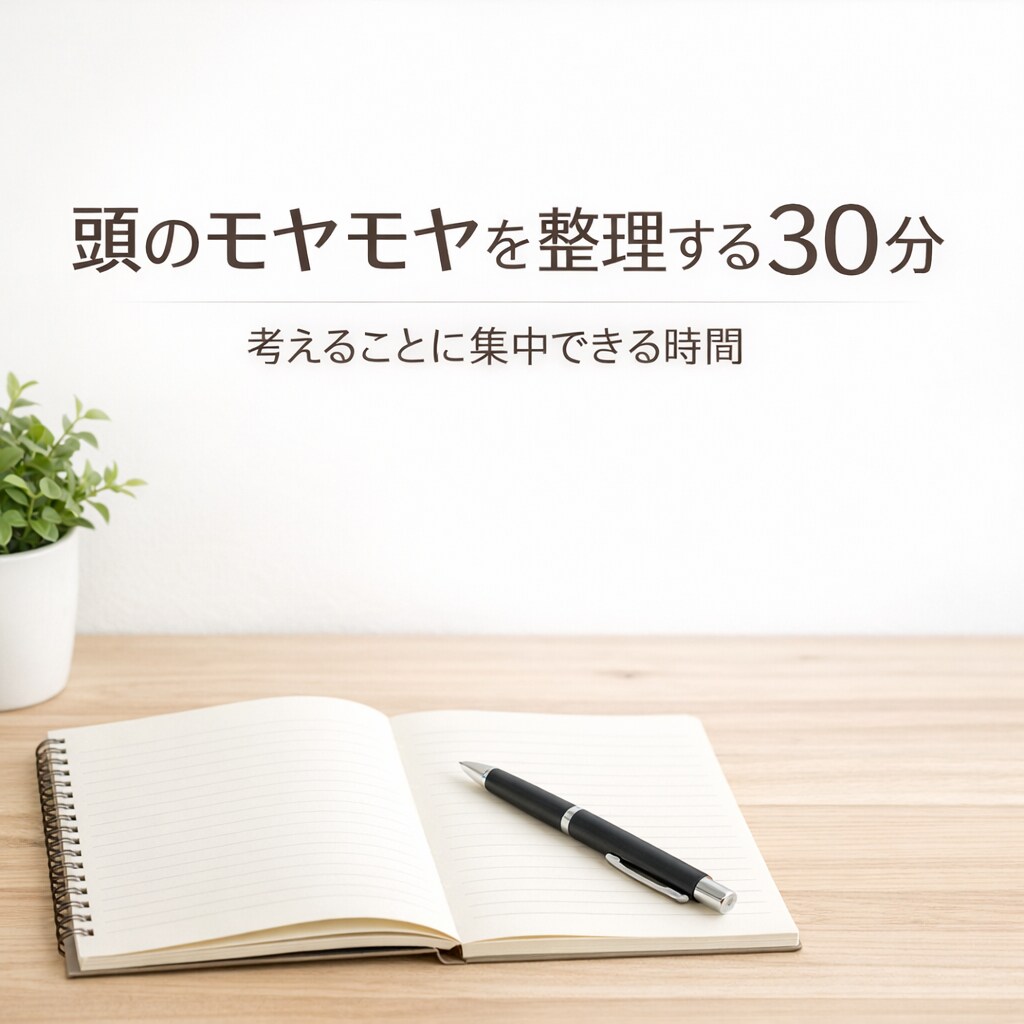 頭のモヤモヤを整理する30分を提供します 迷っている頭の中を、静かに整える時間 イメージ1