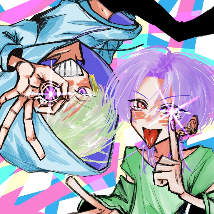 アイコン作成、オリジナルキャラクターデザインします かっこいい男女のイラストやクールでポップめな絵を描きます！ イメージ1
