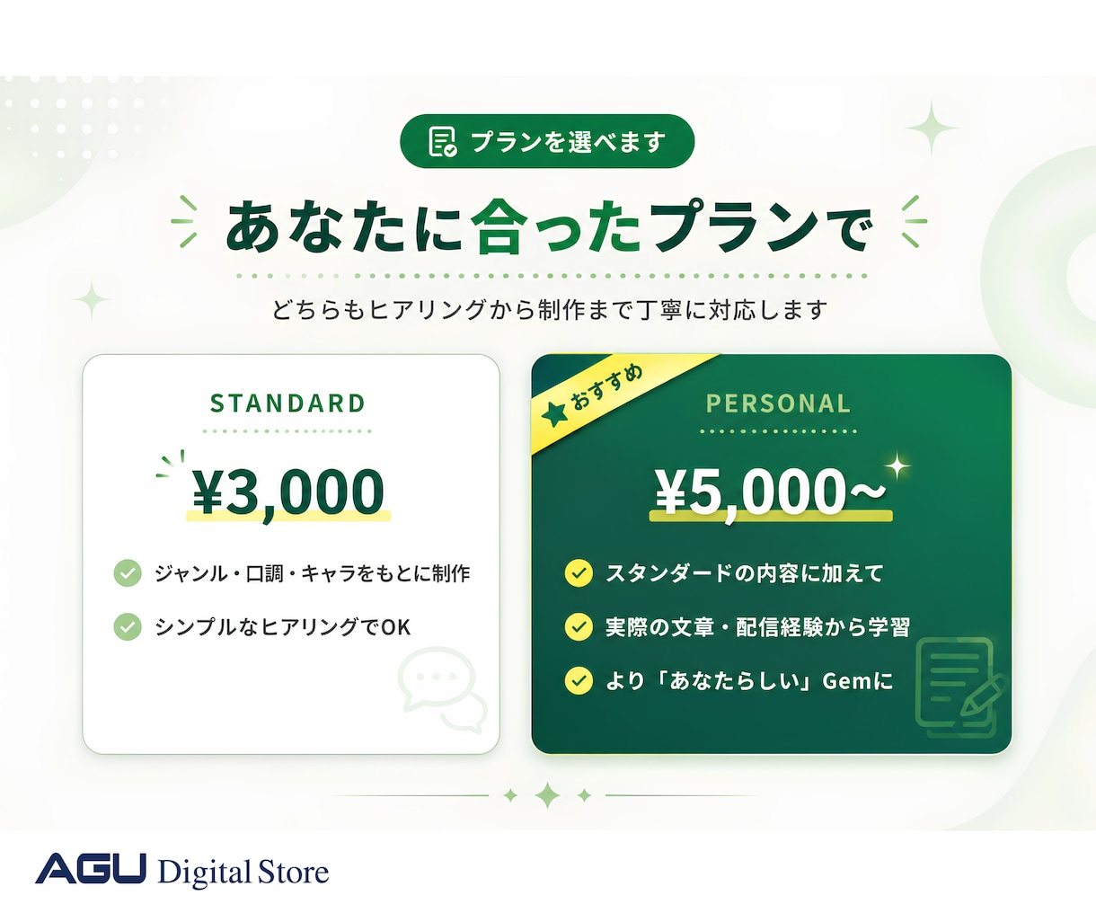 配信者専用Gemをオーダーメイドで作ります 告知文に使う30分を、配信に使いませんか？ イメージ5