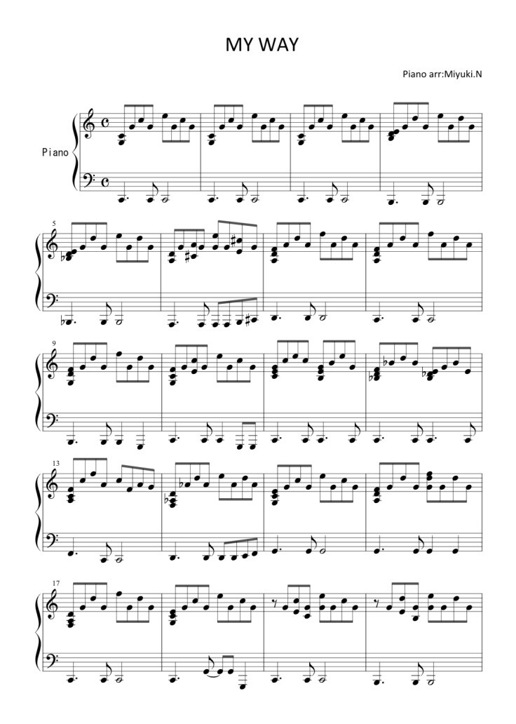 夢のピアノスコア(楽譜)作ります この曲を弾いてみたい‥でも楽譜が見つからないあなたへ イメージ1