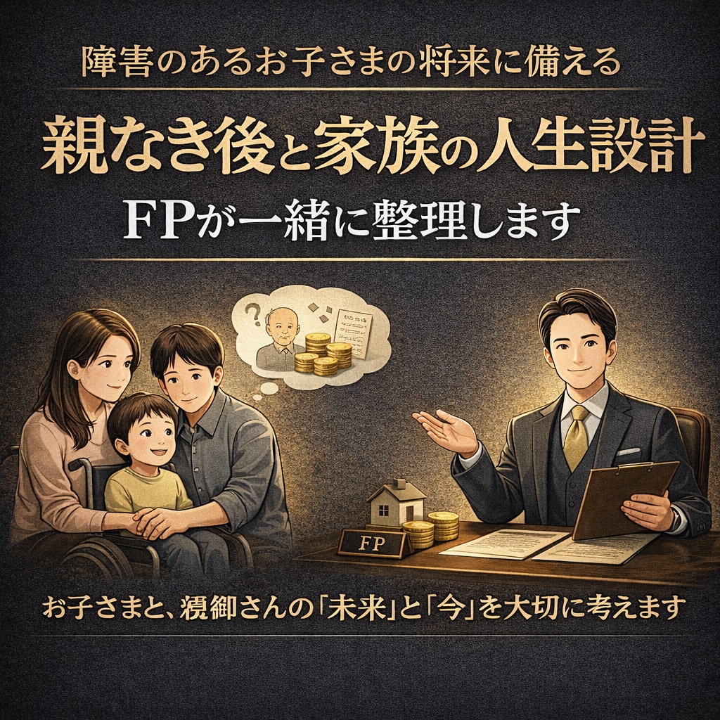 障害のあるお子さまを持つご家庭向けFP相談受けます 自分たちの人生を後回しにしていませんか？ イメージ1