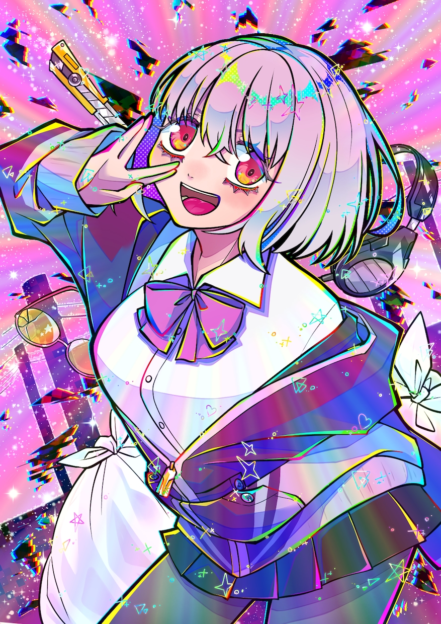 カラフルでキラキラなイラストを制作します SNSや動画などの活動用イラスト大歓迎！ イメージ2