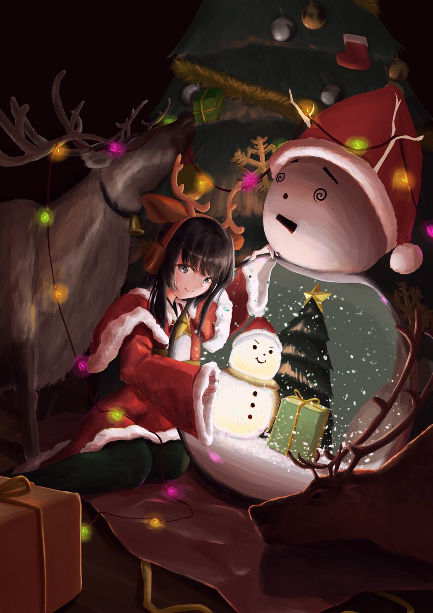 可愛い女の子を含む背景付き一枚絵を描きます キャラクターの衣装から背景の描き込みまでこだわります イメージ1