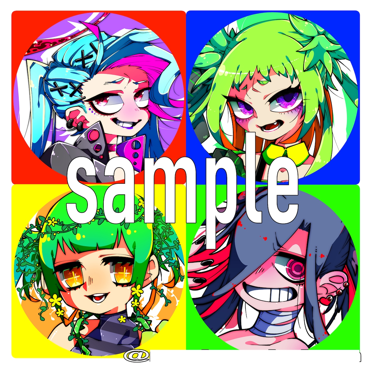 パキッとカラフルな絵柄でアイコンを描きます 思わず目を惹く！そんなアイコンorヘッダー描きます！ イメージ1