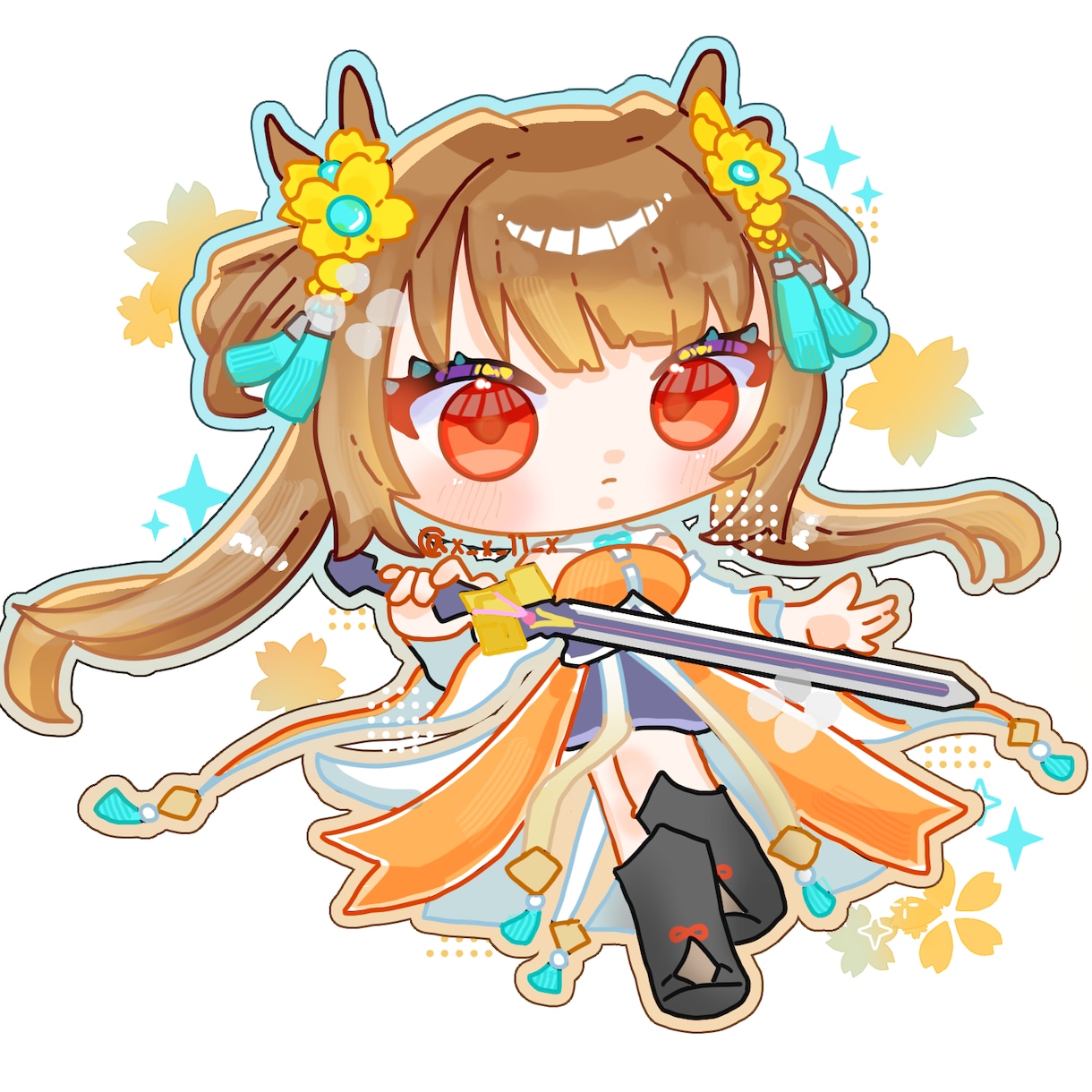 ポップで可愛いミニキャライラスト描きます アイコンに使用できるポップで可愛いミニキャライラスト描きます イメージ1