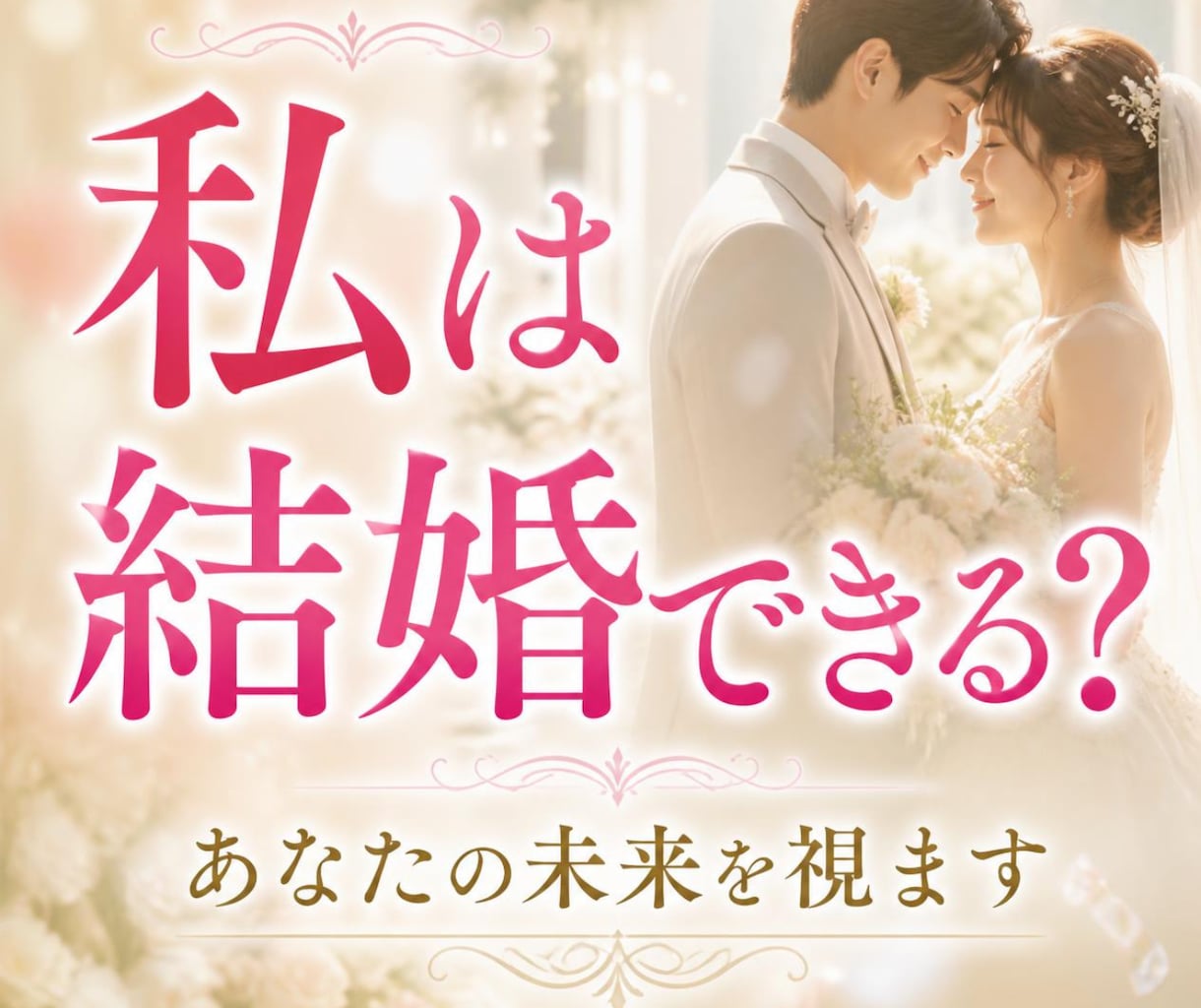 結婚運｜あなたが結婚する時期やお相手の特徴を視ます 3,000文字以上のオーダーメイド鑑定書！具体的に占います イメージ1