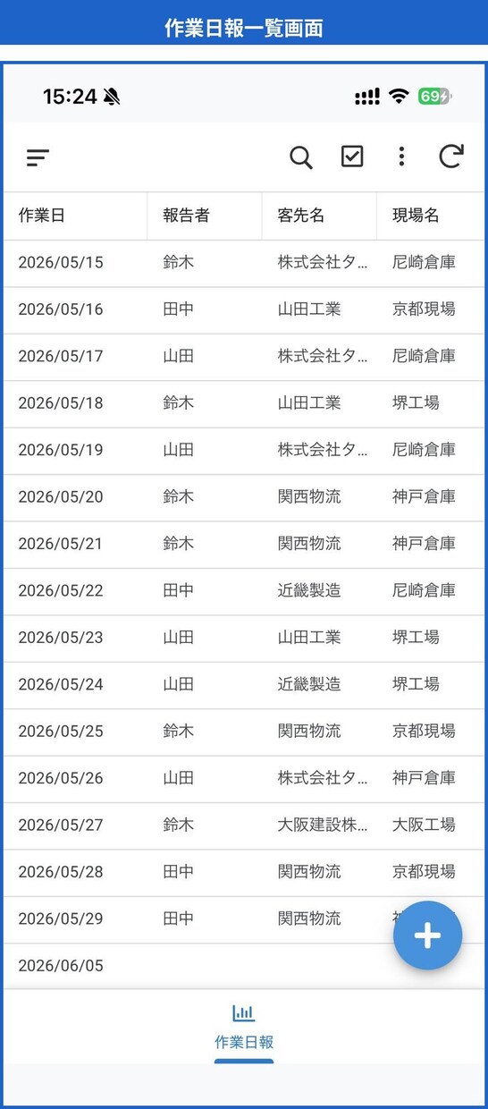 AppSheetで作業日報アプリを作ります 現場の日報・経費管理をスマホで一元管理 イメージ1