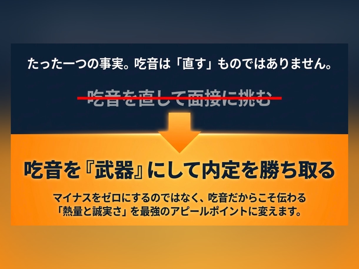 吃音を武器に内定！就活相談・模擬面接サポートします どもってもOK！自身の経験を元に、相談・模擬面接行います！ イメージ3