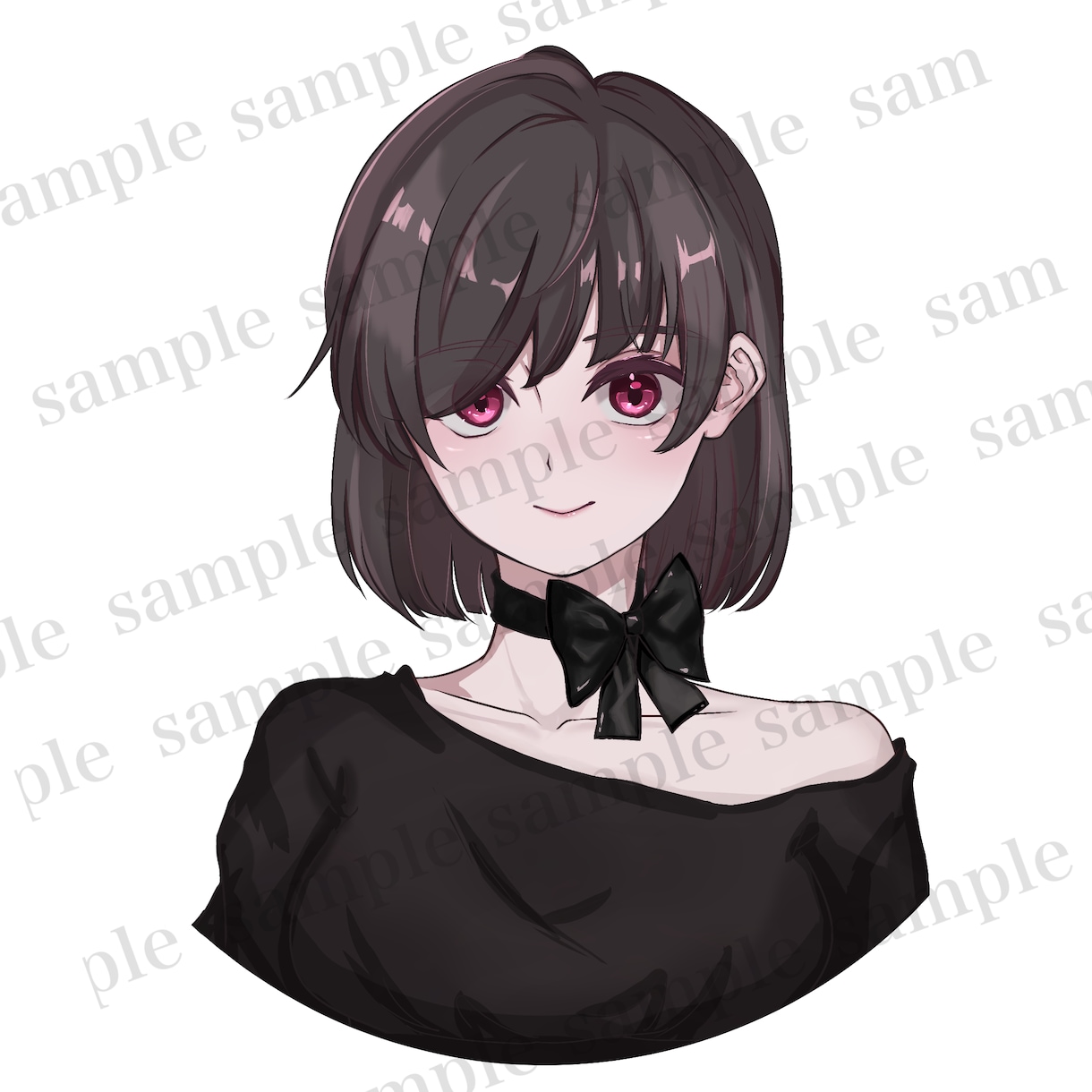 完成済 アイコンイラスト販売しています 一点品女性オリジナルキャラクターです。 イメージ1