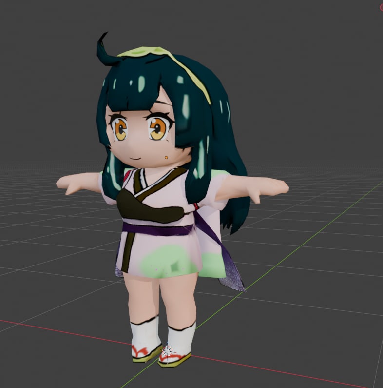 Blenderで3Dキャラクターを制作いたします アニメ調中心，Mixamo対応リグ・ウエイト付けまで対応 イメージ4