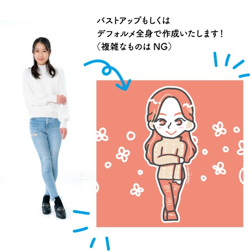 目立つ★SNS用似顔絵アイコン描きます パキっとカラー×ほんのり似のイラストで自分を表現しませんか？ イメージ3