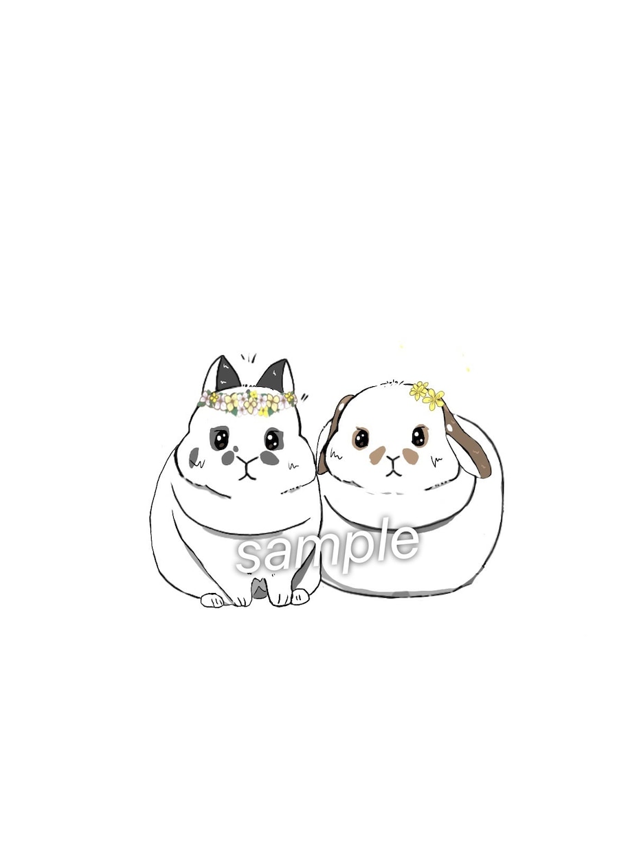 かわいいうさぎのイラスト♡描きます ぜひペットのかわいいうさちゃんをイラストで残しませんか？ イメージ1