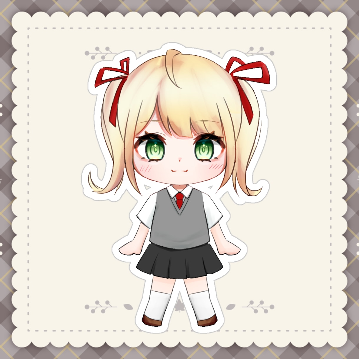 グッズ化OKデフォルメイラスト描きます AI不使用、商用利用OK！あなたのミニキャラ描きます イメージ1