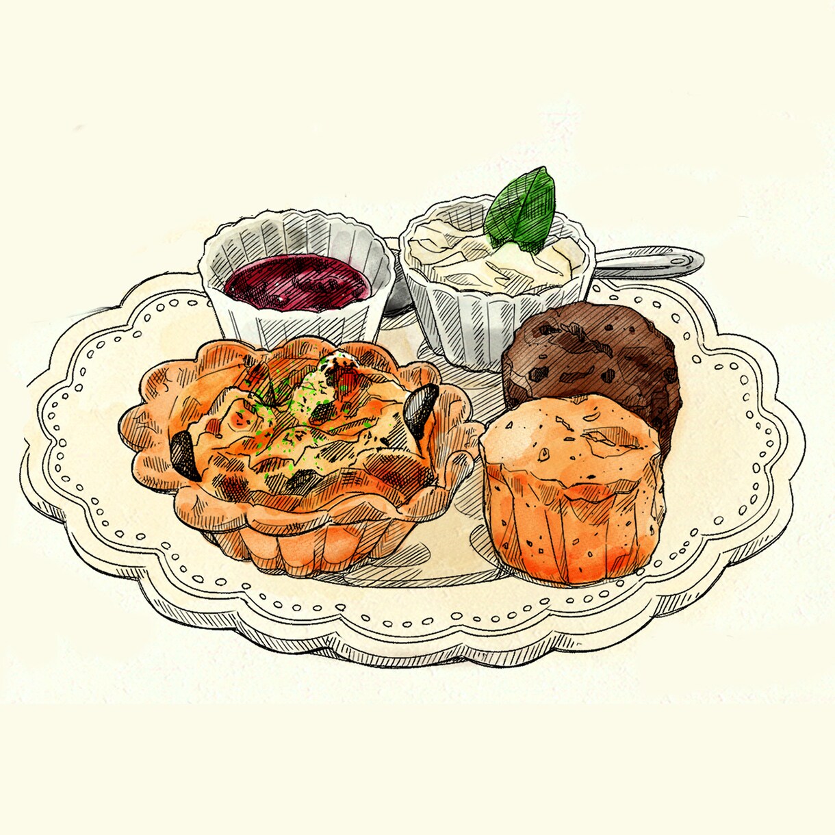 美味しそうでかわいい食べ物のイラスト描きます 【飲食店のメニューや挿絵・グッズに】 イメージ2