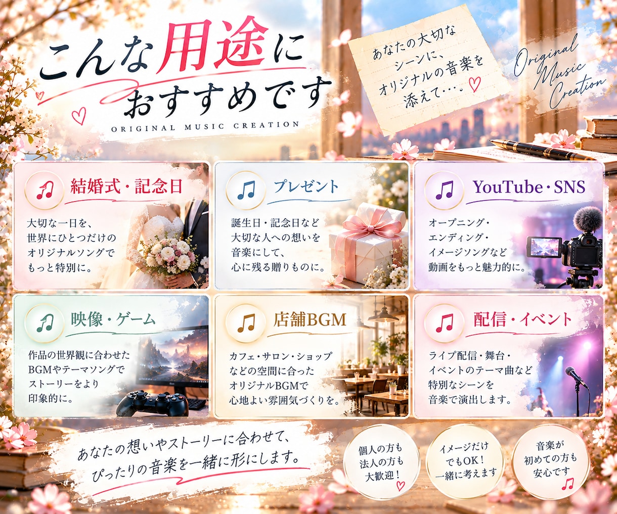 あなたの想いからオリジナル楽曲を制作します 現役シンガーソングライターがAIを活用！歌モノ・インスト◎ イメージ3