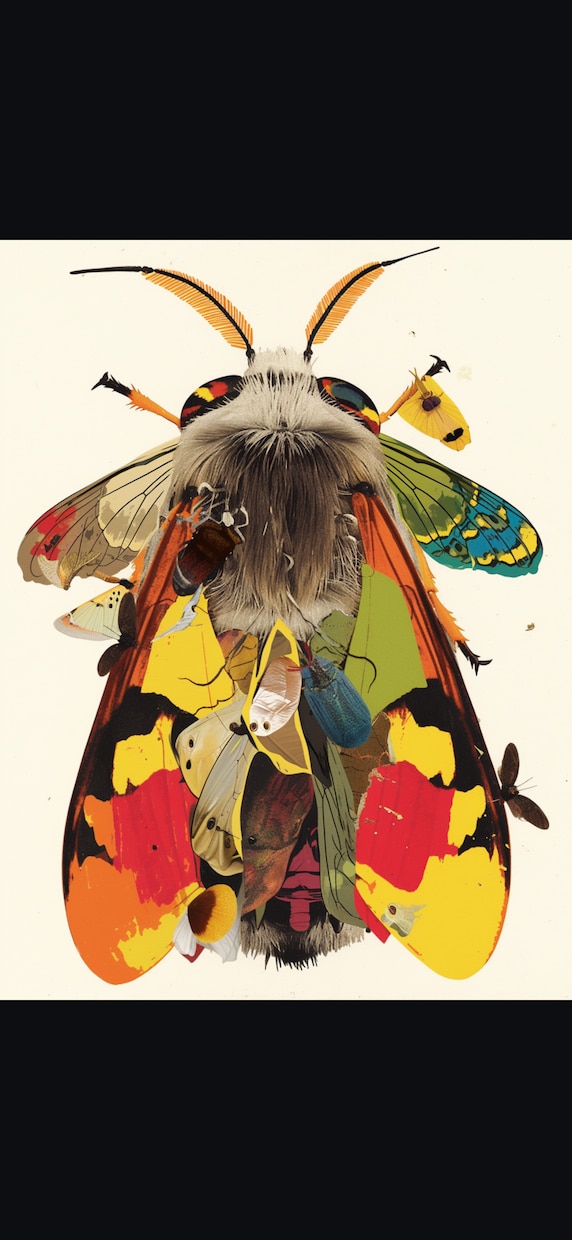 動物をコラージュアートしたイラストを作成します アート色の強い動物のイラストメインの作成しています。 イメージ3
