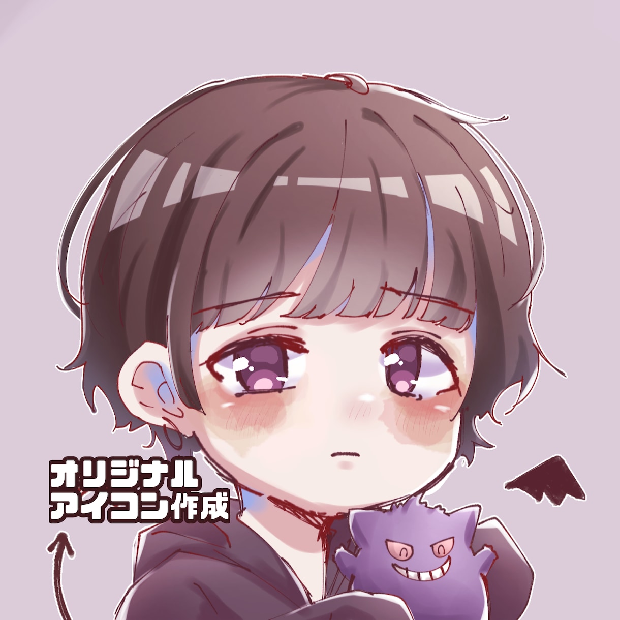 かわいいデフォルメキャラアイコンお作りします あなた専用アイコン！推し活歓迎❤︎誰とも被りません！ イメージ1