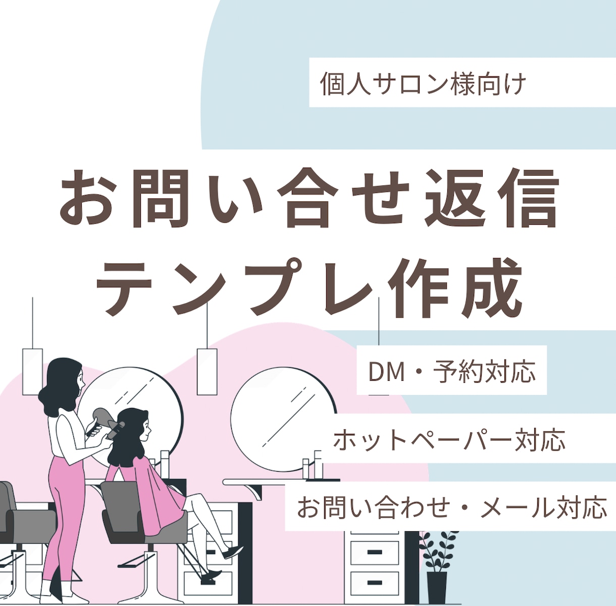 個人サロン向け！問い合わせ返信文を作成します 毎回返信を考える時間、減らしませんか？ イメージ1