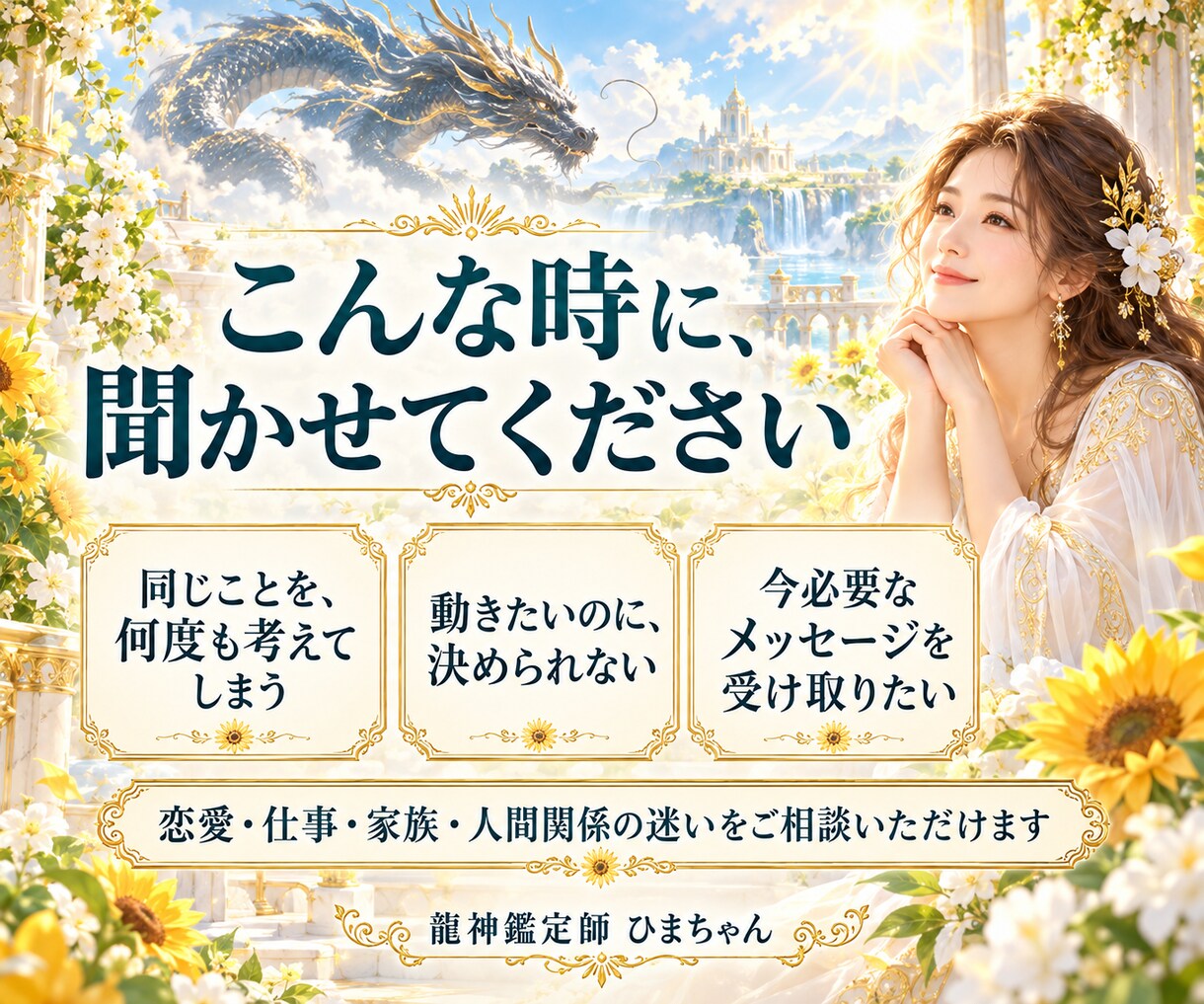 黒龍チャネリングで今必要な言葉と進む道を伝えます 恋愛や仕事で決められない理由を読み、今できることを伝えます イメージ2