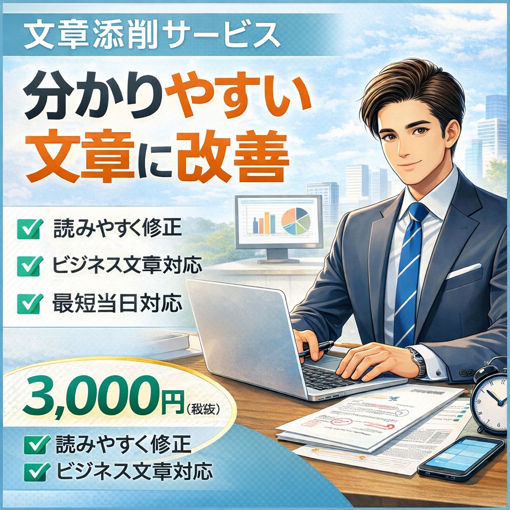 文章を分かりやすく添削します わかりやすく伝わる文章に整えます イメージ1