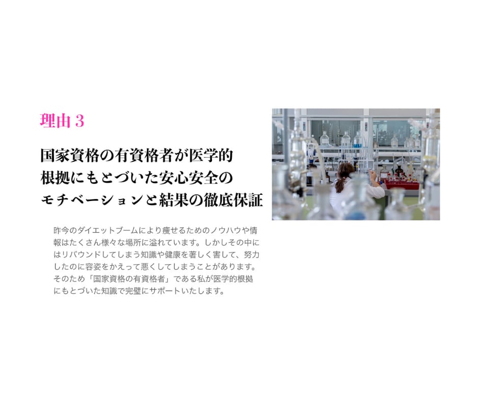 1ヶ月間健康的に-5kgダイエットサポートをします 美しく痩せ、自立するためのお手伝いをします イメージ8