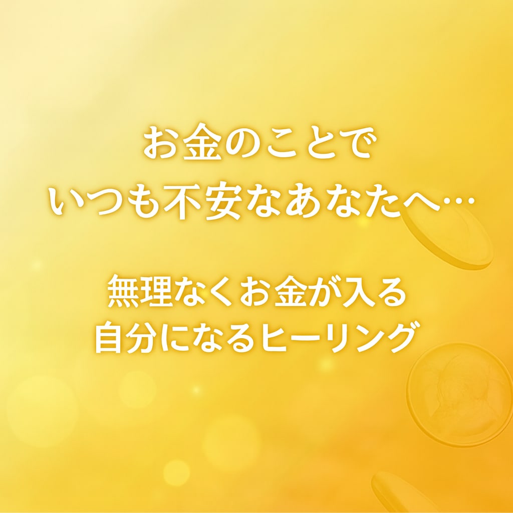 お金の不安を安心へ変える遠隔ヒーリングをします 無理なくお金を得られる自分になれるよう優しく整えます♡ イメージ1