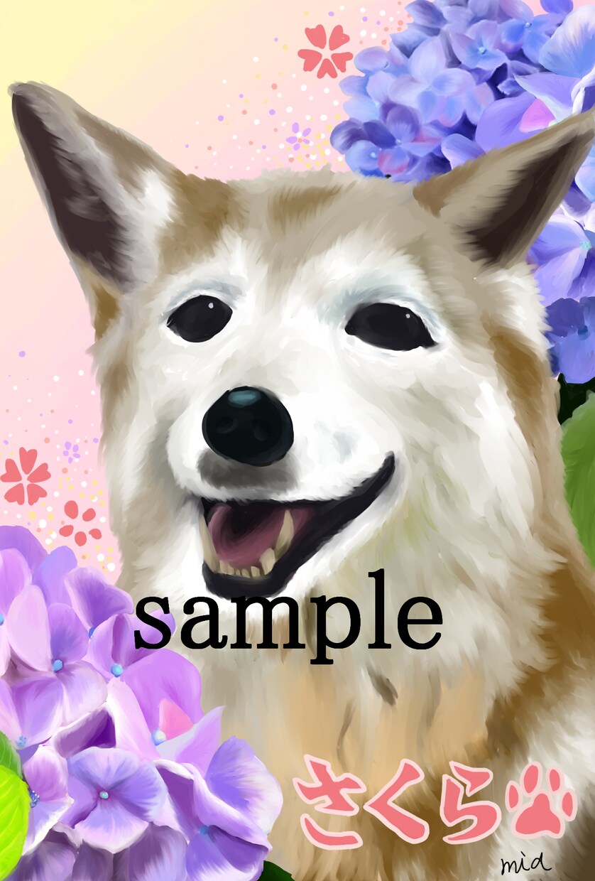 ペットの似顔絵をそっくりに描きます 世界に１つだけ！大切なペットさんのグッズ作成、アイコンなどに イメージ9