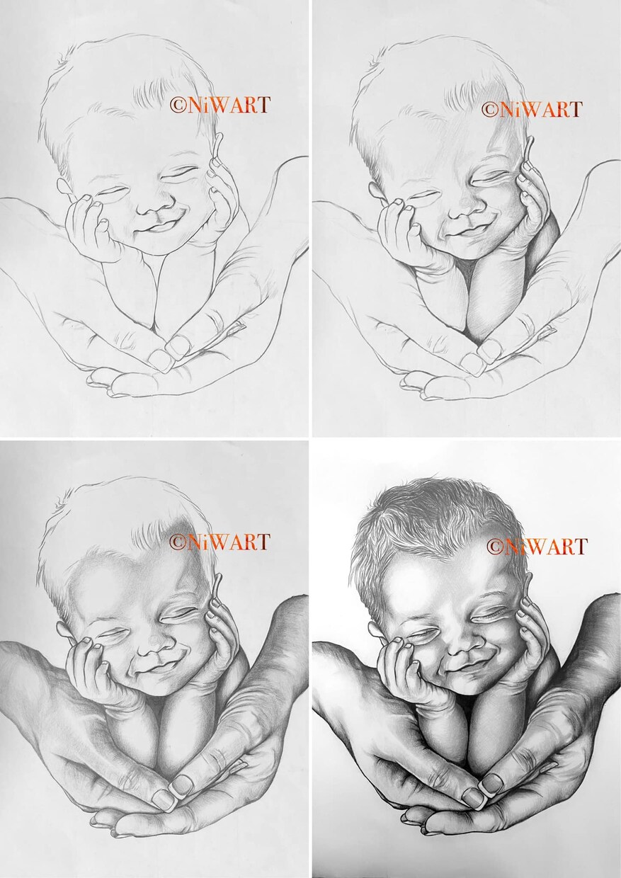 新生児記念イラストを描きます 思い入れ深いあなただけの親子の絆ARTを残しませんか？ イメージ6