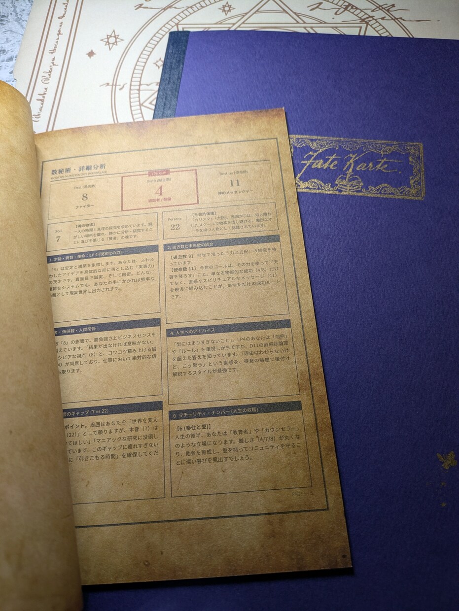 あなた運命分析書「FateKarte」作ります 先着5名様限定！今だけスタートアップご奉仕価格でお届け。 イメージ6