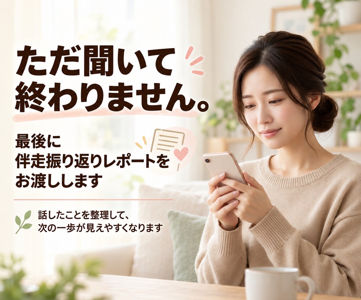 24時間愚痴やモヤモヤを聞いて、最後に整理します ただ聞くだけで終わらない。振り返りレポート付き イメージ4