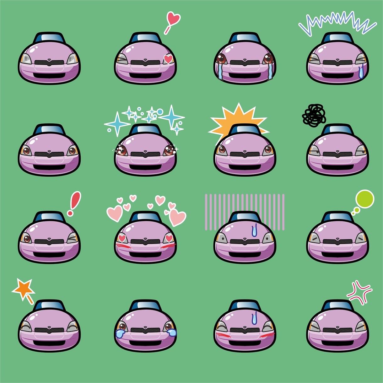 くるまにがおえ・あなたの車のアイコン画像を作ります 大好きな車の顔で感情を伝えましょう。 イメージ2