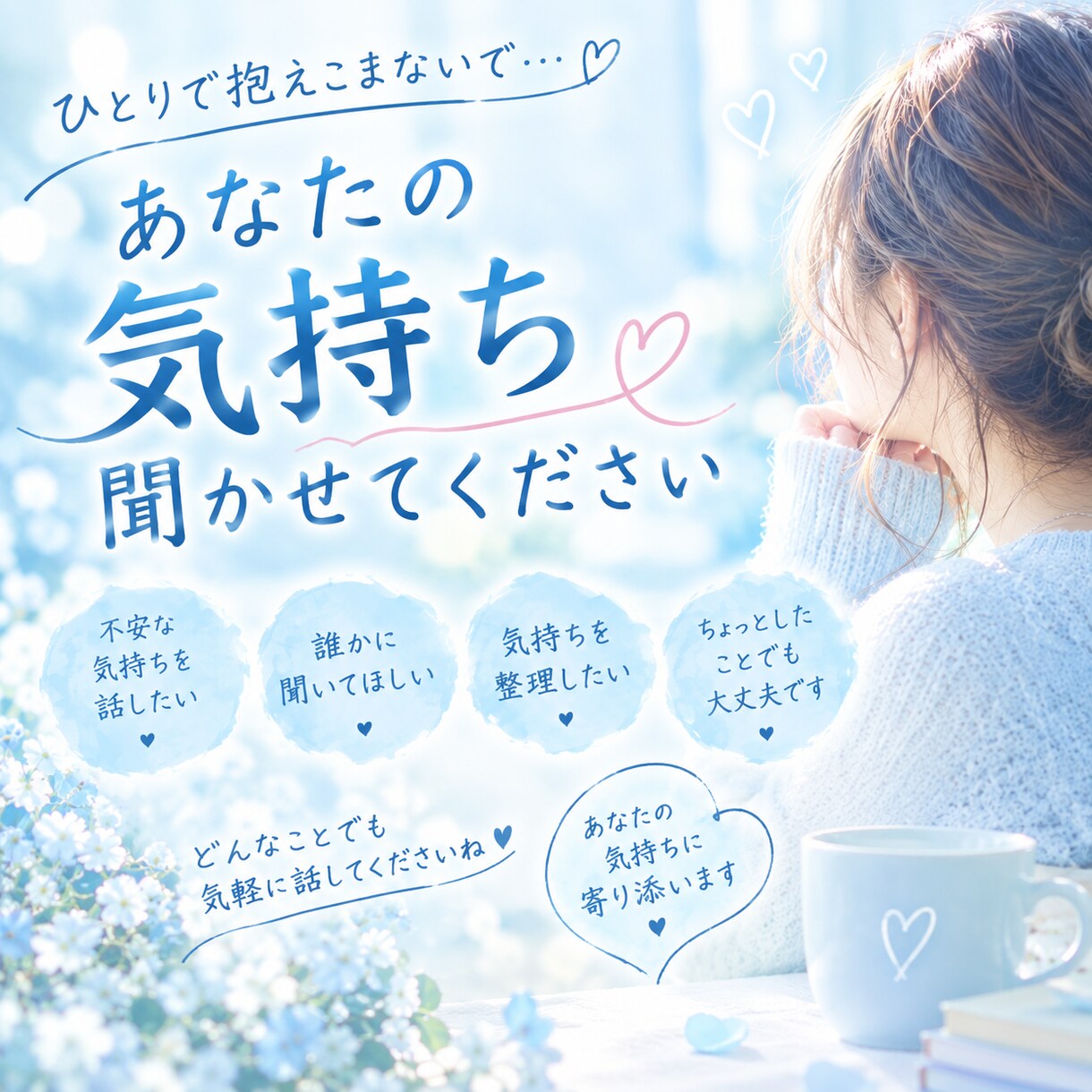 辛い…もう疲れた！恋のお悩み何でも聞きます 恋愛のモヤモヤ日頃の愚痴、否定せずじっくりお話を聞きます♡ イメージ1