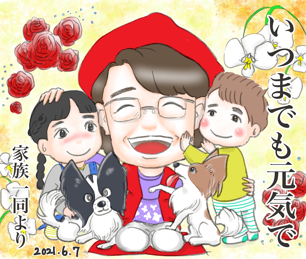 心を込めて！ポップで温かい似顔絵を描きます 写真と違う、素敵な思い出の残し方をお探しの方へ イメージ4