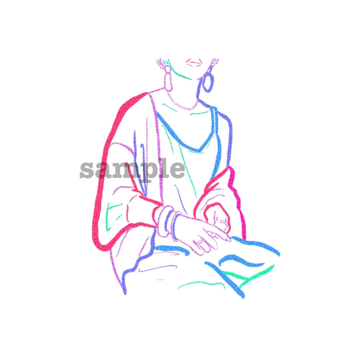 アイコン用✴︎カラフルライン✴︎でイラスト描きます 【　程よくPOPでシンプルな線画が程よく映えて程よくイイ　】 イメージ9