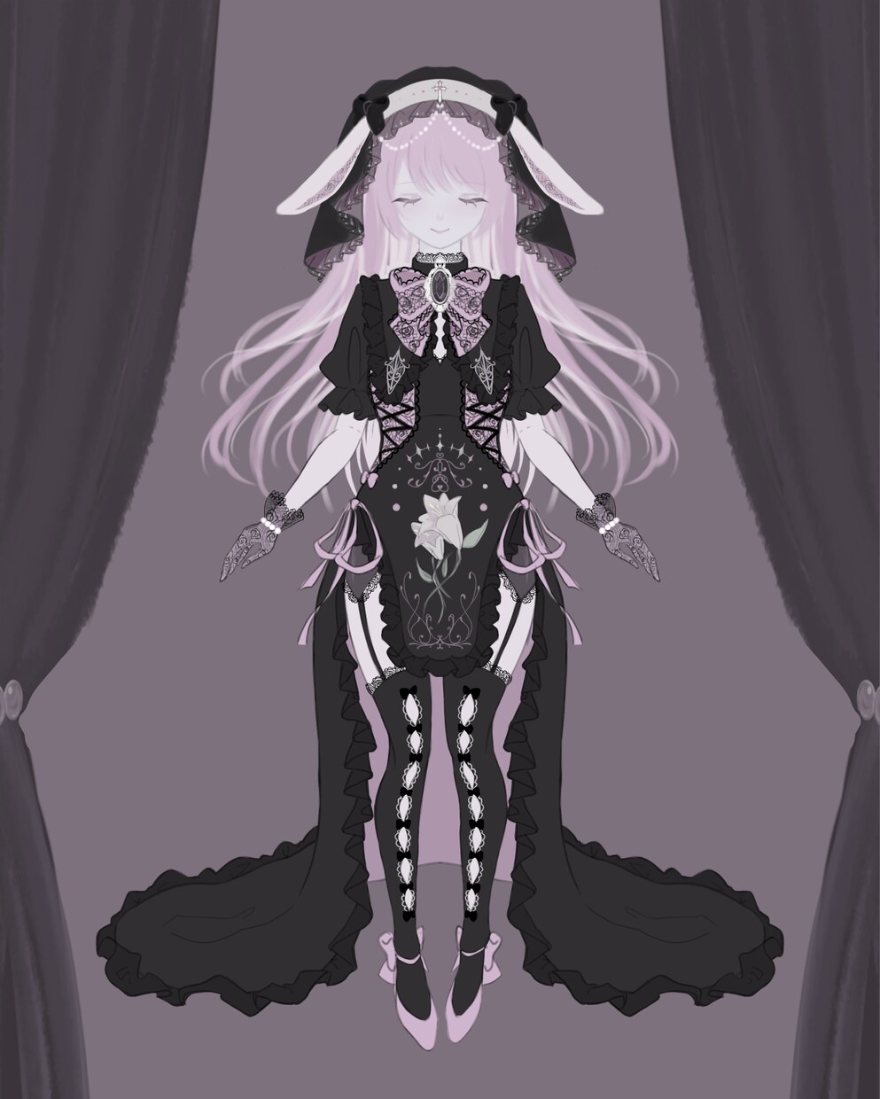 ダークでゴシックな女の子を描きます 魔界から飛び出してきたような女の子が得意です イメージ6