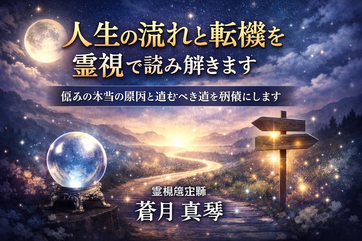 人生の流れと転機を霊視で読み解きます 悩みの原因と進むべき道を明確にします。 イメージ1