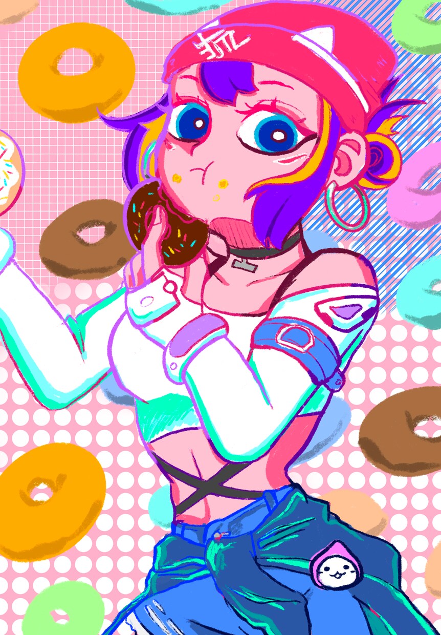 ビビットな色彩のかわいいイラストを描きます 楽曲のジャケット作成経験アリ！ヘッダー等にも対応します！ イメージ1