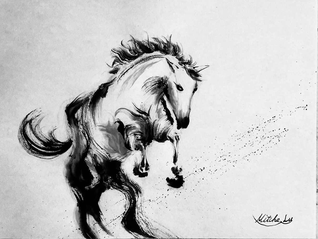 墨絵作品(原画)を制作致します 白と黒で表す墨絵を描きます。原画納品(&データ)はこちら イメージ2