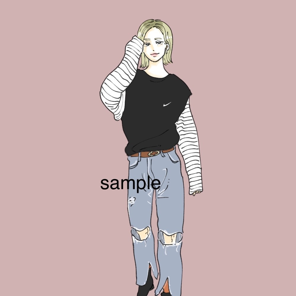 商用OK◎フルカラー 全身イラストをお描きします お洒落でシンプルなSNSアイコン/待ち受け/挿絵etc イメージ2