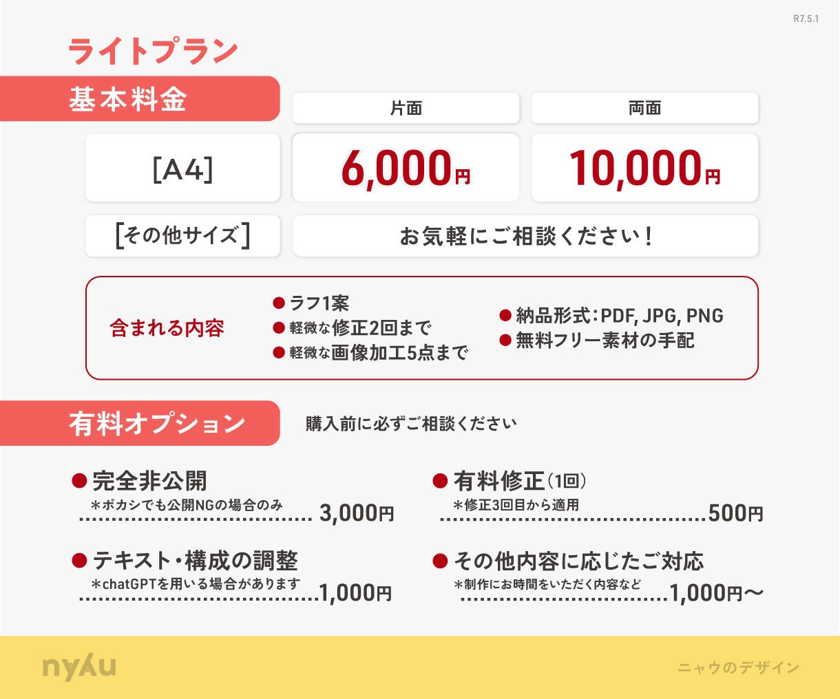 格安で高品質デザイン！わかりやすく魅力的に作ります A4片面6000円〜心くすぐるデザインを丁寧に制作します！ イメージ2