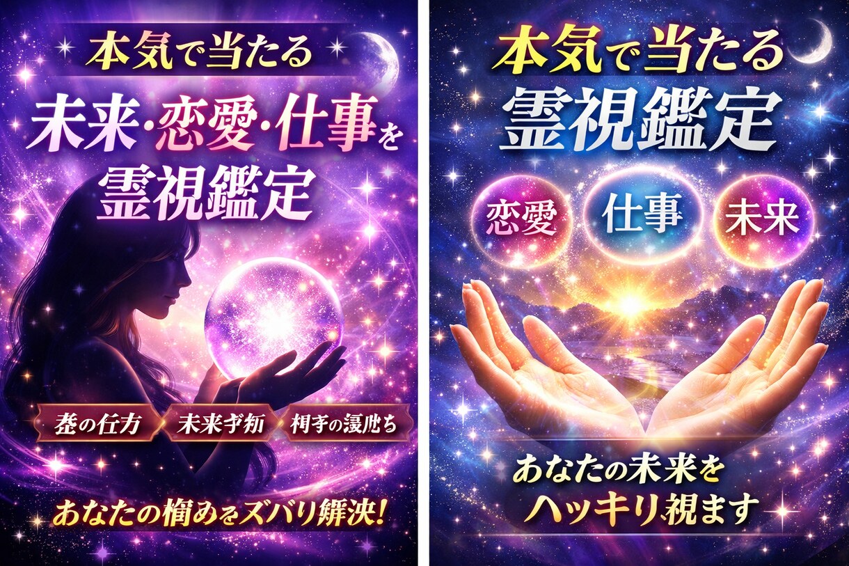 あなたの未来・恋愛・仕事を霊視鑑定しますます 今抱えている悩みを解決へと導きます。恋愛・復縁・仕事など イメージ1