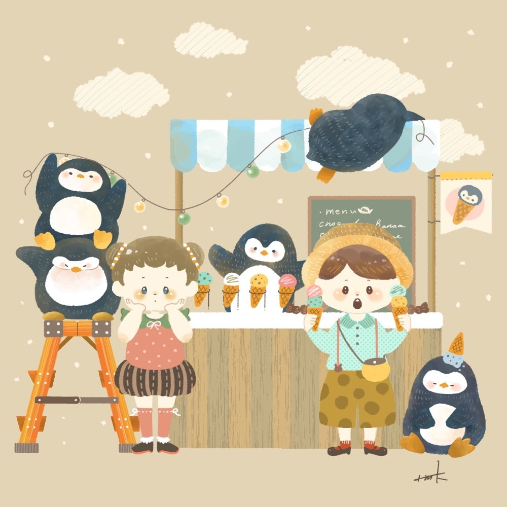 商用OK！ほんわか絵本のようなイラストお描きます 挿絵・グッズ・SNSに目を引くかわいいイラストお任せ下さい イメージ5