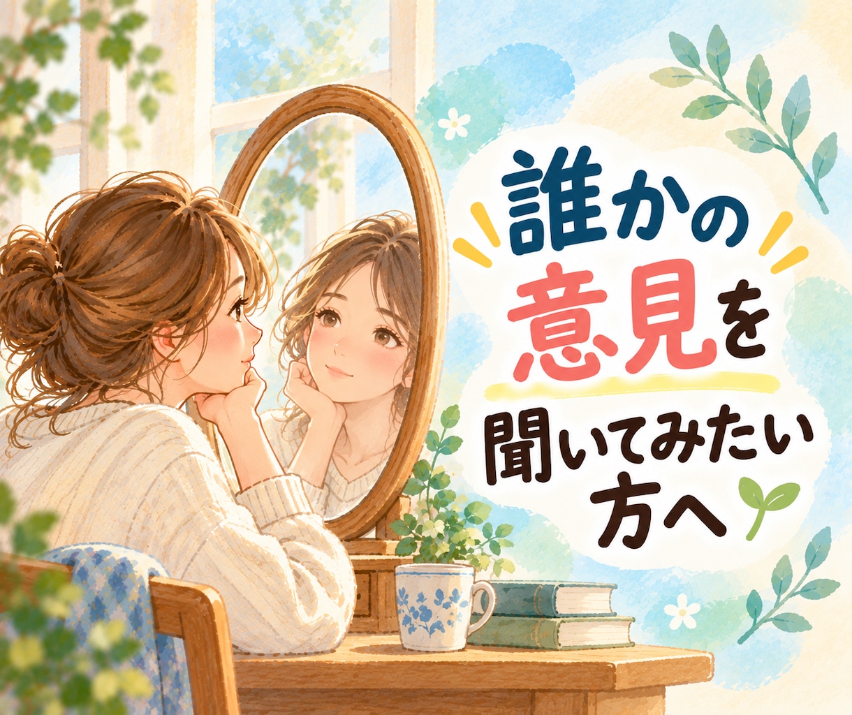 悩みや不安をお聞きし、私なりの考えをお伝えします 誰かの話と比べずに、心の負担になっていることをお聞きします イメージ1