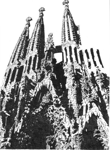 ボールペン画(主に電柱や風景)を描きます モノクロイラスト好きな方にオススメです。ベタ塗り無し。 イメージ10