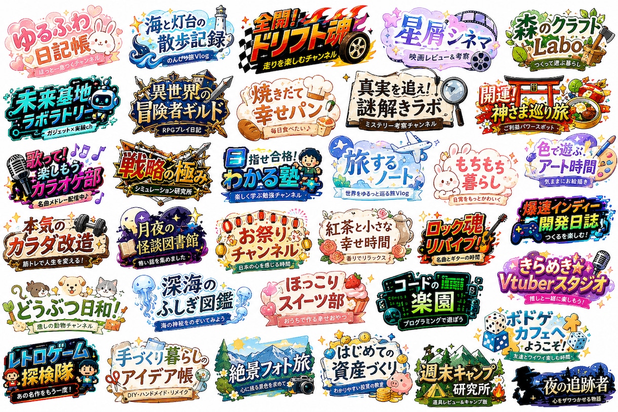 同人誌やゲームのタイトルロゴを制作します 即日〜翌日納品OK！3案提示・修正無制限・透過PNG対応 イメージ4